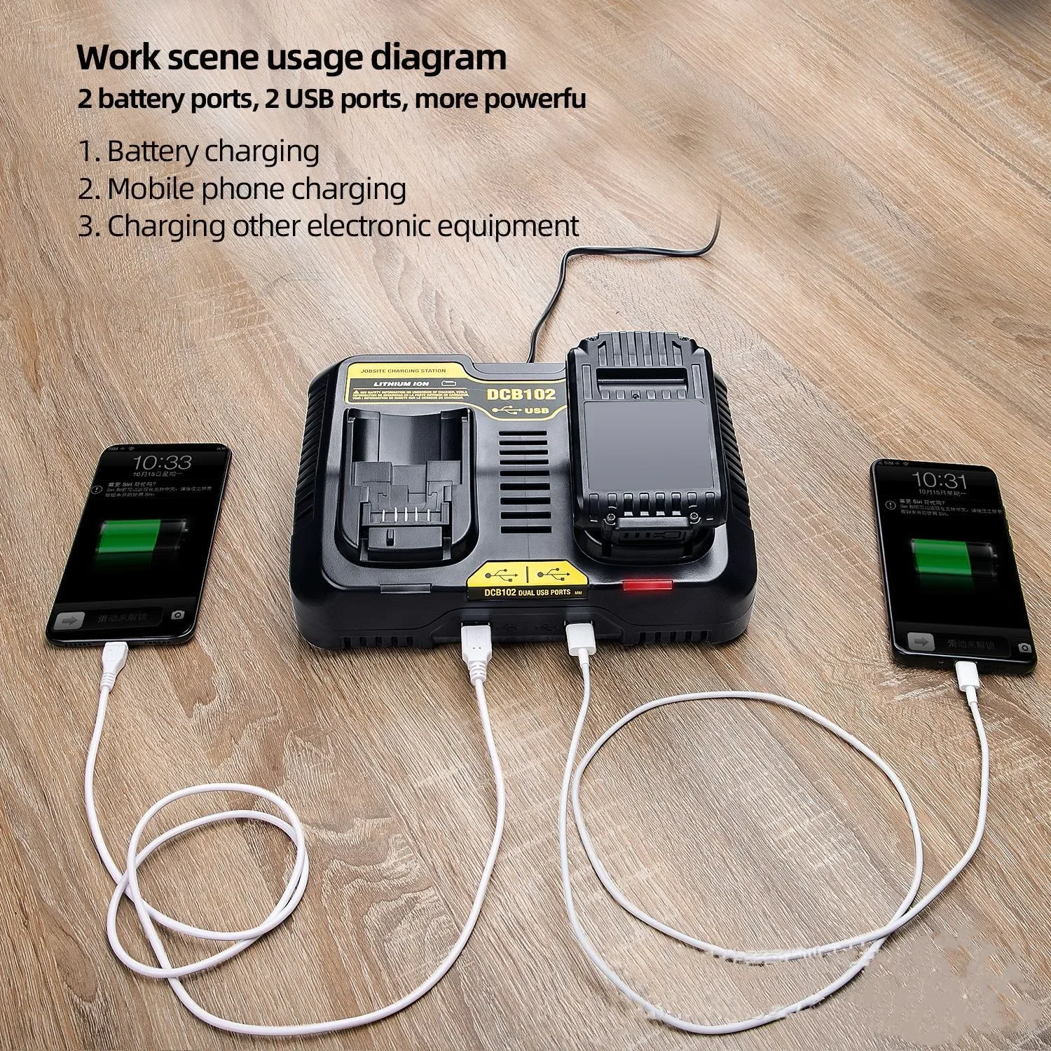 4.5A DCB102 DCB118 DCB101 Fast battery charger for Dewalt Battery 12V 14.4V 20V Li-ion high quality &DCB112