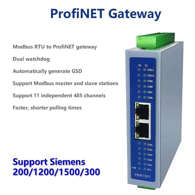 Profinet To Modbus485RTU Gateway 2  4 7 11-Channel Synchronous Acquisition Speed Is Fast And No Programming Is Required