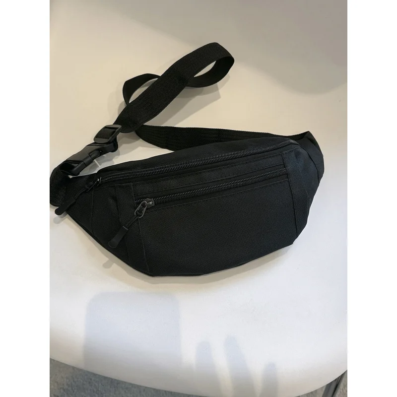 Neutral multifunctional universal waist bag with no pattern design, suitable for casual travel and as a crossbody bag
