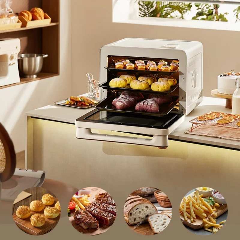 دايو 42L فرن حراري تجاري 3 رفوف مقلاة هوائية للخبز والمعجنات خبز كعك القمر المطبخ فرن متعدد الوظائف أبيض 220 فولت #2