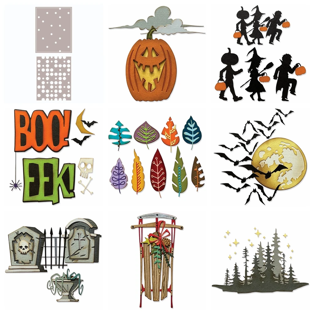 Mondlicht-Stanzformen, Halloween-Kürbis, Metallstanzungen für DIY Scrapbooking, Album, Kartenherstellung, Dekoration, Papierhandwerk