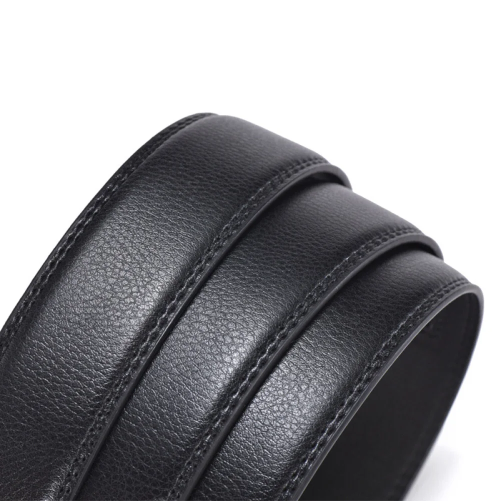 

Men Imitation Belt 120cm Automatic Buckle Casual Jeans Strap Adjustable Durable Alloy Buckle Men Imitation Belt