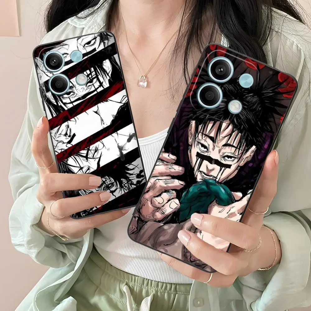 Jujutsu Kaisen Choso قضية الهاتف المحمول ل Xiaomi Redmi 15 14 13 12 A5 3 2 1 C Plus 4G 5G غطاء الطباعة الملونة غطاء الهاتف الذكي