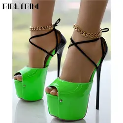 Sexy High Heeled Sandals Women Stilitto Heels Peep Tpe Lace Up Platform Shoes 2023 New Brand Luxury Dress Party Nightclub Shoes