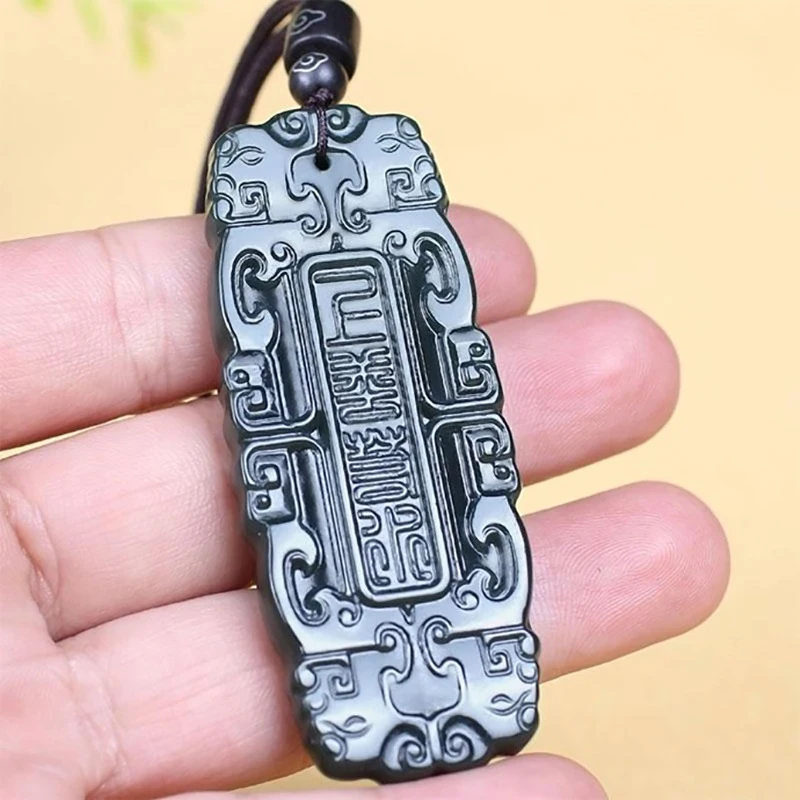 Hetian Green Men Women, Virtuous and Generous, Versatile Necklace, Pendant, Ornament, Jade P