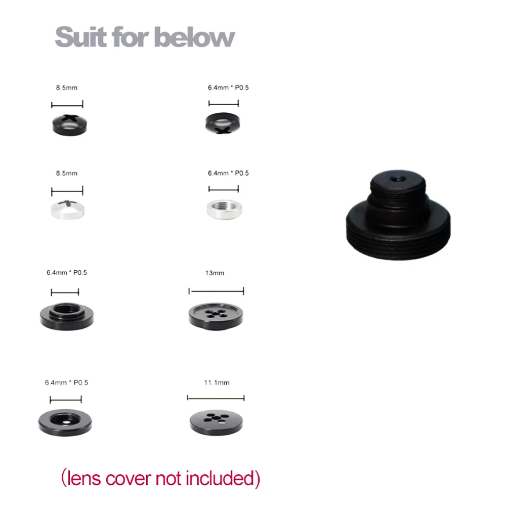 Witrue HD Pinhole Lens 6MM M12*0.5 Mount 1/3' F2.0 53 Degree for Security CCTV Camera