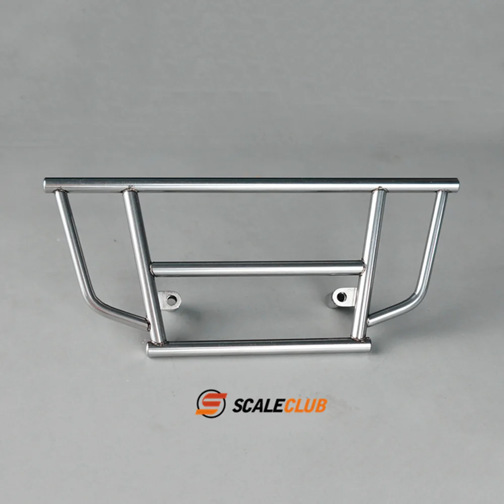 Model Scaleclub do ciężarówki RC Tamiya LESU 1/14, metalowy przedni zderzak z częściami do ulepszeń oświetlenia lub częściami do samodzielnej modyfikacji.