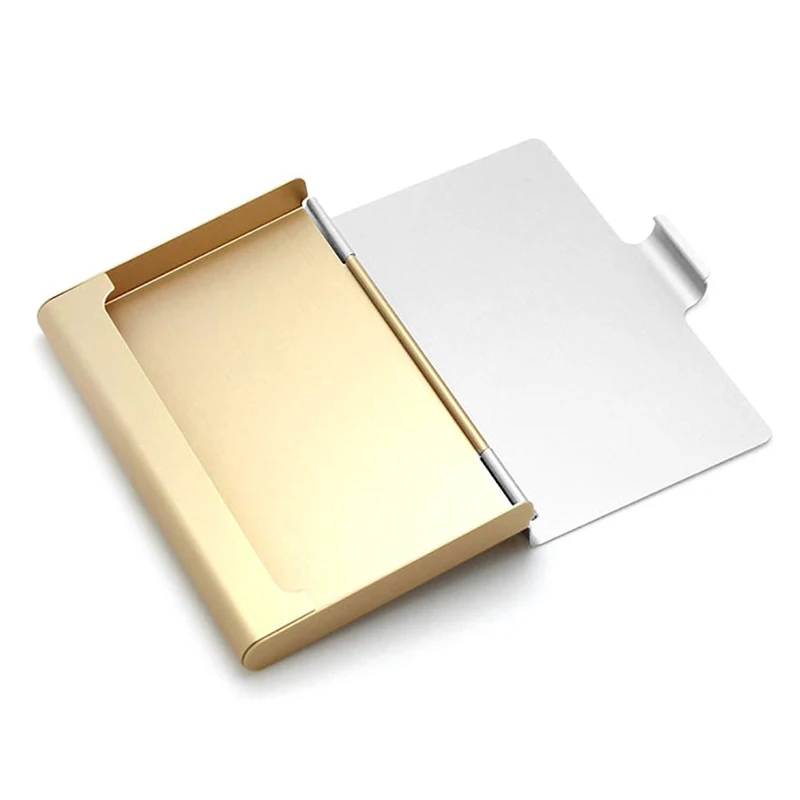 Creative Business Card Case Aluminum Alloy Card Holder Metal Box Cover Credit Men Business Card Holder Card Metal Wallet