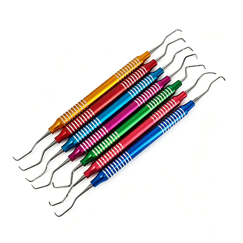 7PCS Color Dental Gracey Curet - Dental Mirror Probe review and price