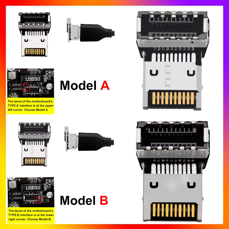 Type-e Interface 90-Degree Elbow Support USB3.1 10G USB 3.2 20G At Full Speed Adopts Multi-LAYER Circuit Board PH76EE Elbow