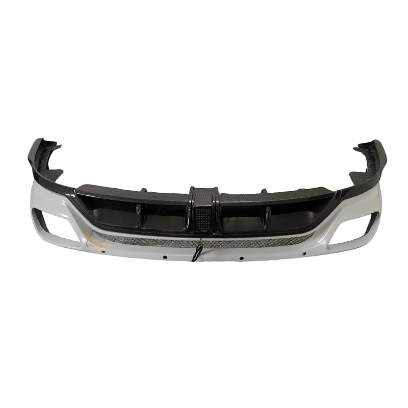 

High Quality Dry Carbon Fiber Rear Bumper Illuminated Rear Diffuser Body Kit for Rolls Royce Cullinan Upgrade m Style Body Kit