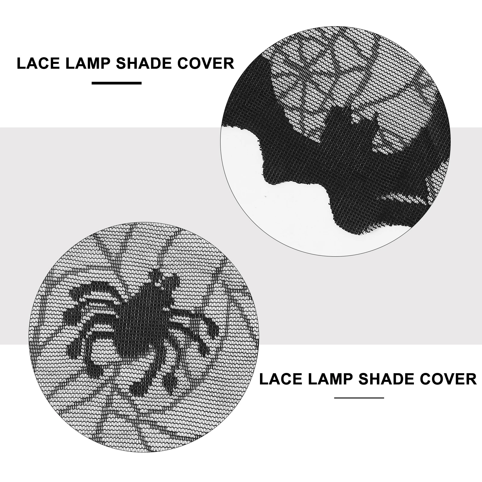 

3Pcs High Quality Polyester Halloween Lamp Shade Cover Lace Light Shield Festival Decorative Supplies