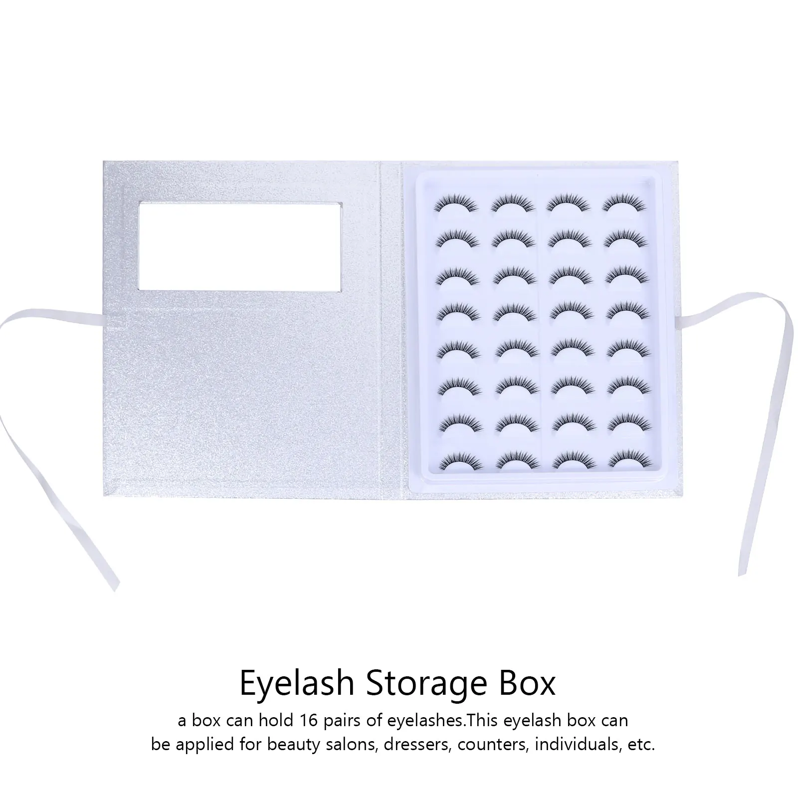 

Fake Eyelashes Empty Eyelash Box Case Lash Holder Lightweight Travel False Lash Storage Paper Tray Protective Box