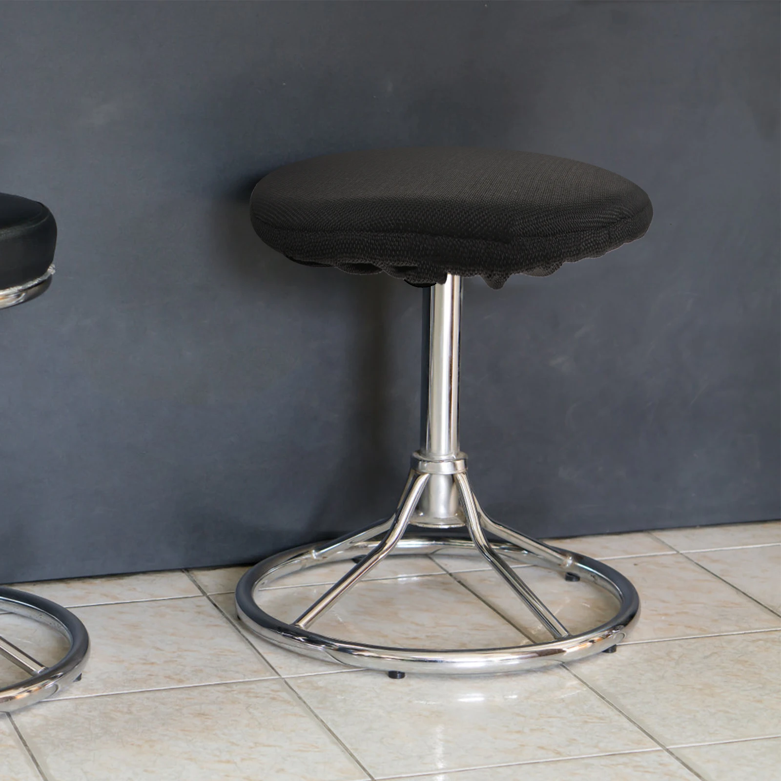 

Elastic Round Padded Stool Cover Stretchy Design for Bar Stools Kitchen Dining Room Home Office Easy Clean Round Stool Cushions