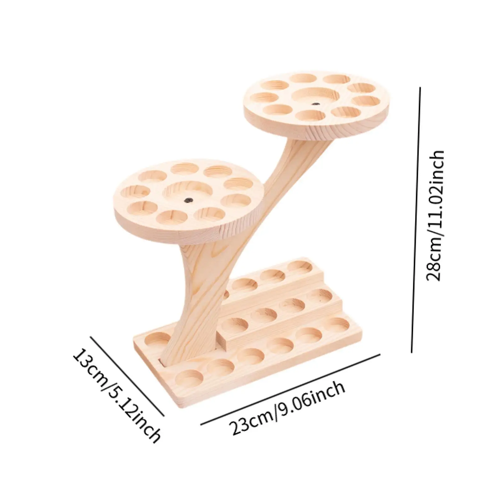 Wooden Essential Oil Display Holder Cosmetic Aroma Organizer Rack Multi Tier Desk Essential Oil Storage Organizer for Holiday
