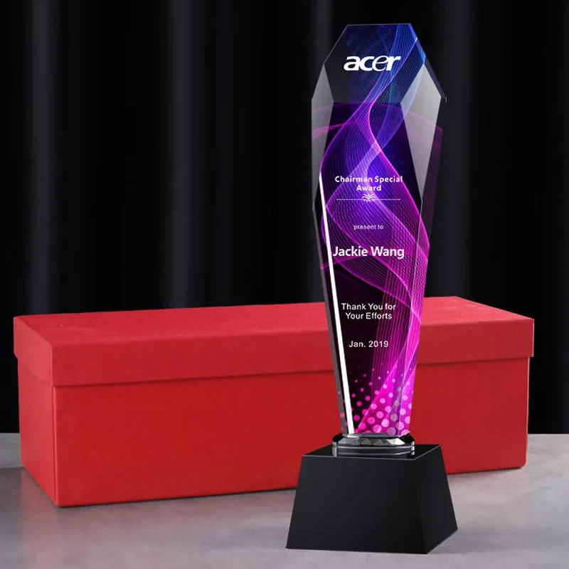 الراقية المخصصة كأس كريستال شخصية الطباعة الملونة نص الشعار الاجتماع السنوي جائزة مسابقة خطاب الموسيقى التذكارية #6