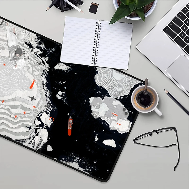 SoloAntarctica GAMING MOUS Kawaii Rotata Map Mouse Pad 900 × 400 table mad Pc Accessories Deskmat Gamer Keyboard Table Pads Mats