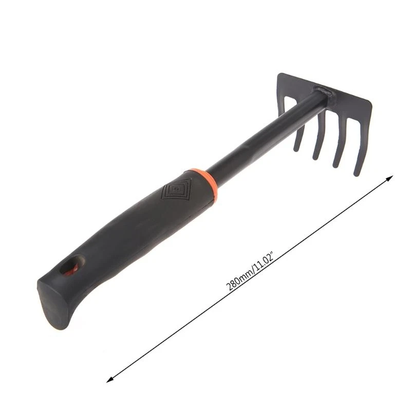 

1Pc Portable Digging Tool Mini Steel Rake For Home Garden Transplanting Tool best sale