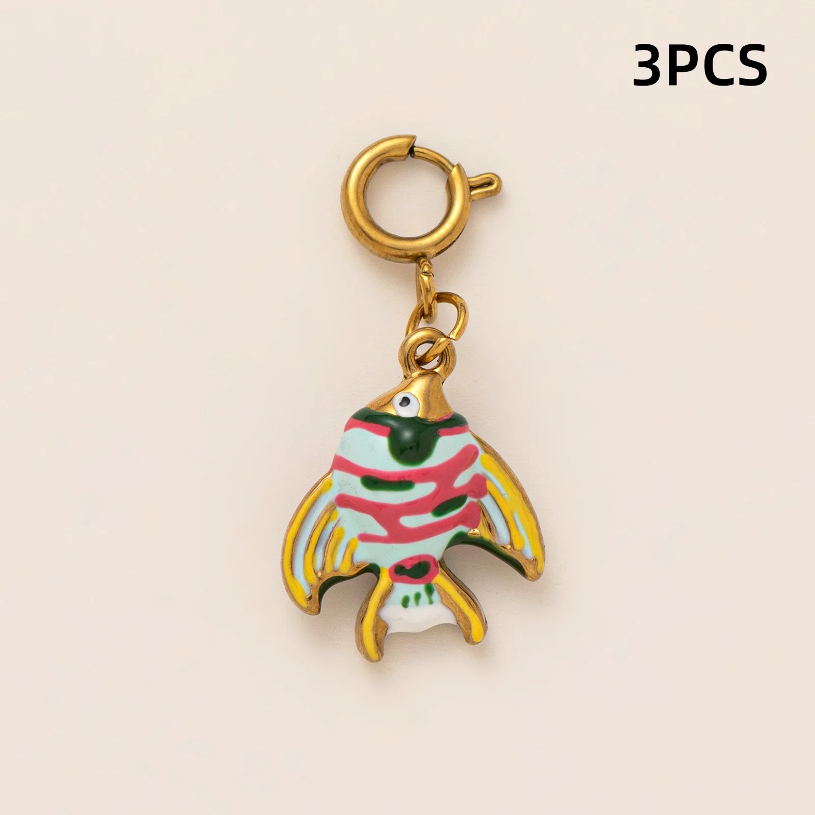3 Stück frische und schlichte neue Anhänger aus der Tier-Serie mit kleinen Hunden und Katzen aus 316 Edelstahl, wasserdicht, farberhaltend, zum Selbermachen von Schmuck. – Detail 3