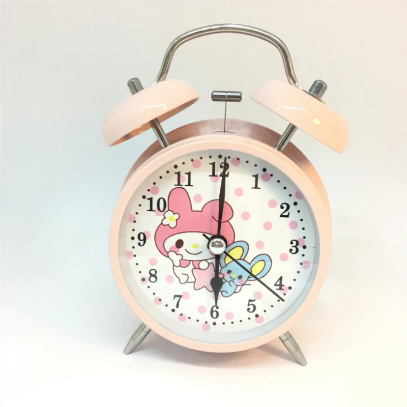 Hello Kitty Desk Alarm Clock Kuromi My Melody Home Clock Cartoon Creative Cartoon Table Clock Children Students Gift