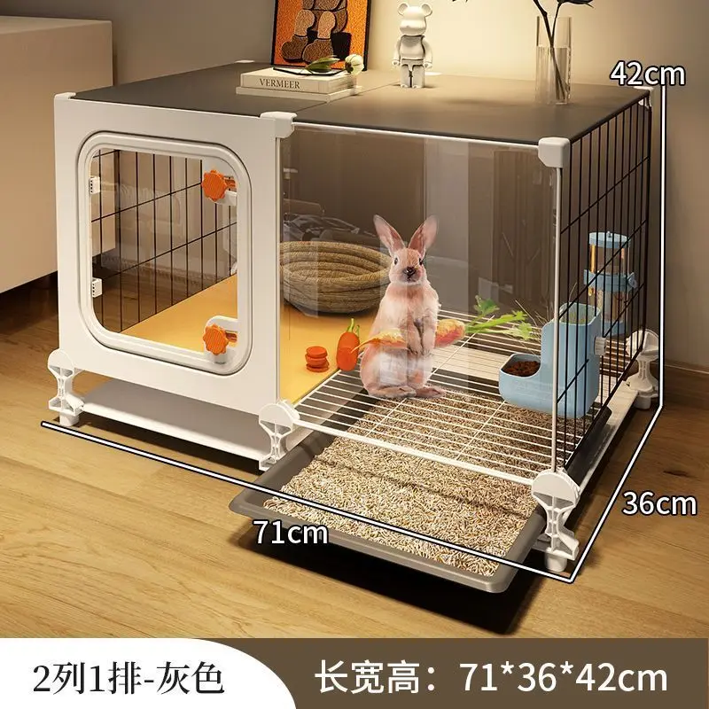 Indoor Rabbit Cage with Toilet Oversized Household Villa for Pet Dutch Pig Guinea Pig Special Nest Comfortable Rabbit House