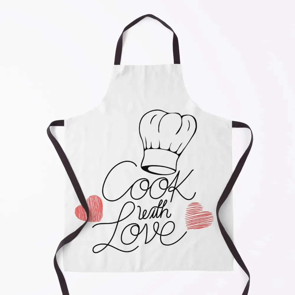 

Cook with love Apron Kitchen Supplies Chef Uniform Women Waiter Uniforms Apron