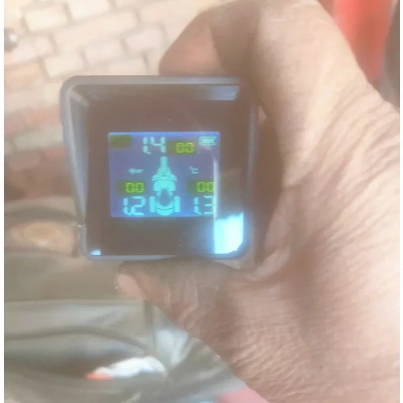 

Solar Wireless Motorcycle TPMS Tire Pressure Monitoring System LCD Display 3 External Sensors