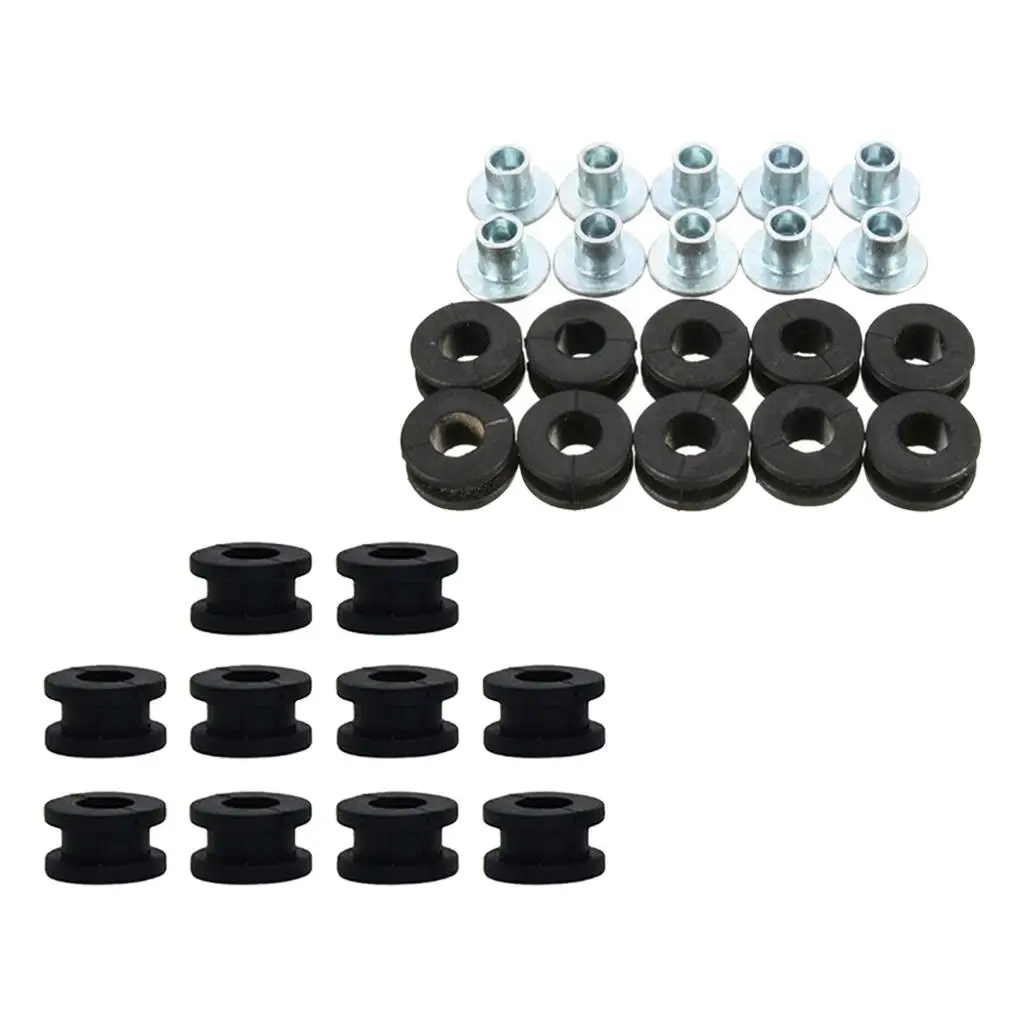20 Packs Motrobike Fairings Rubber Grommets Set for Yamaha Yzf R1 R6