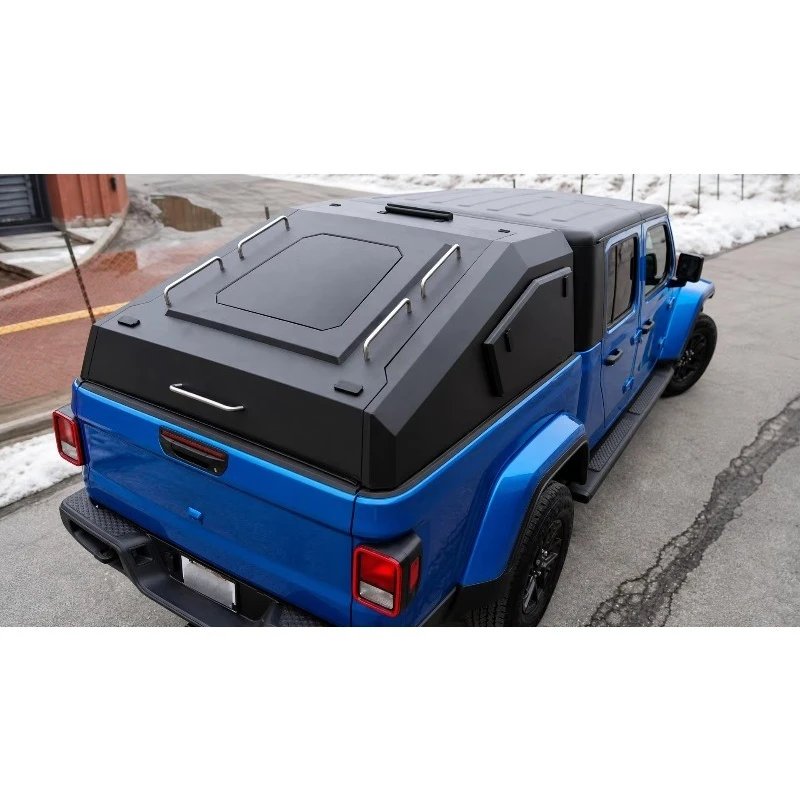 Lightweight Aluminum Wedge Style Truck Bed Cap Hardtop Canopy for Jeep's Gladiator 5ft Short Bed Waterproof Lockable