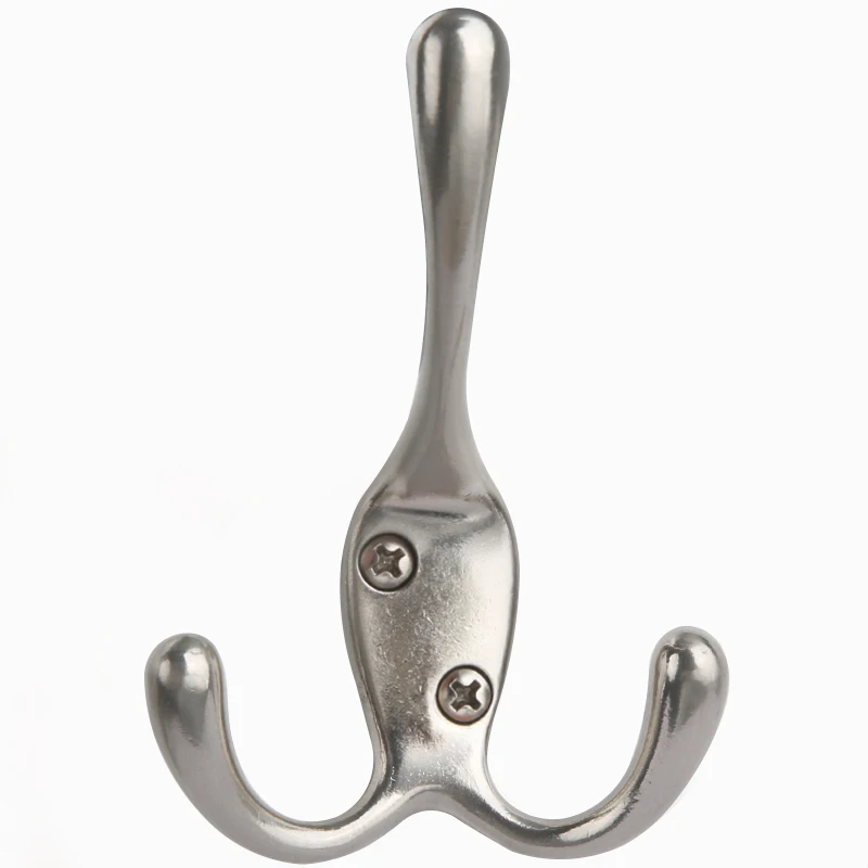1pc Coat Hook Wall Mounted Hooks Clothes Rack Robe Hook Zinc Alloy Furniture Hook For Home Coats Hat Clothes Hanger Towel Keys