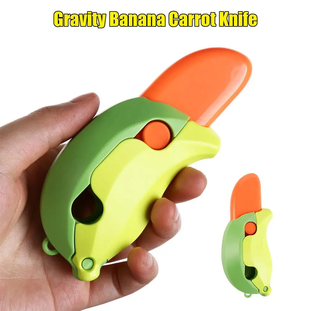 Push Card Gravity Banana Toy Mini Model 3D Printing 3D Gravity Carrot Toy Decompression Toy Fidgets Fidget Carrot Toys