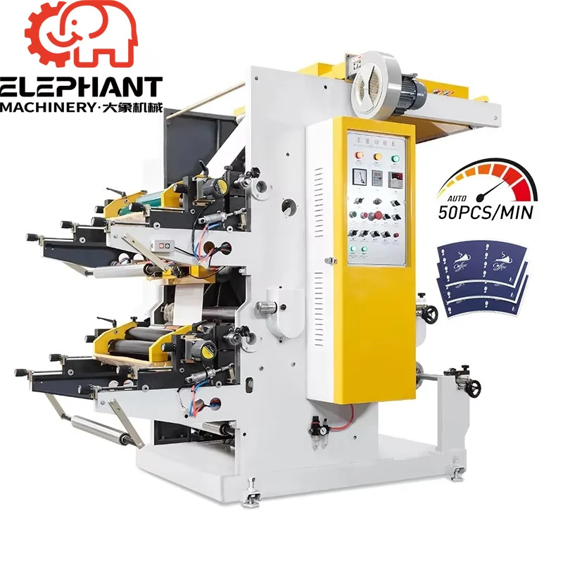 Label 2 Color Printing Machine New Product New Design Automatic Flexo Graphic Printing Machine