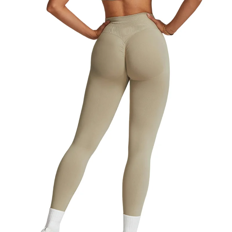 HBC Vrouwen Naadloze Yoga Legging Hoge Taille Scrunch Butt Panty Compressie Broek GYM Workout Broek Sport Fitness Legging