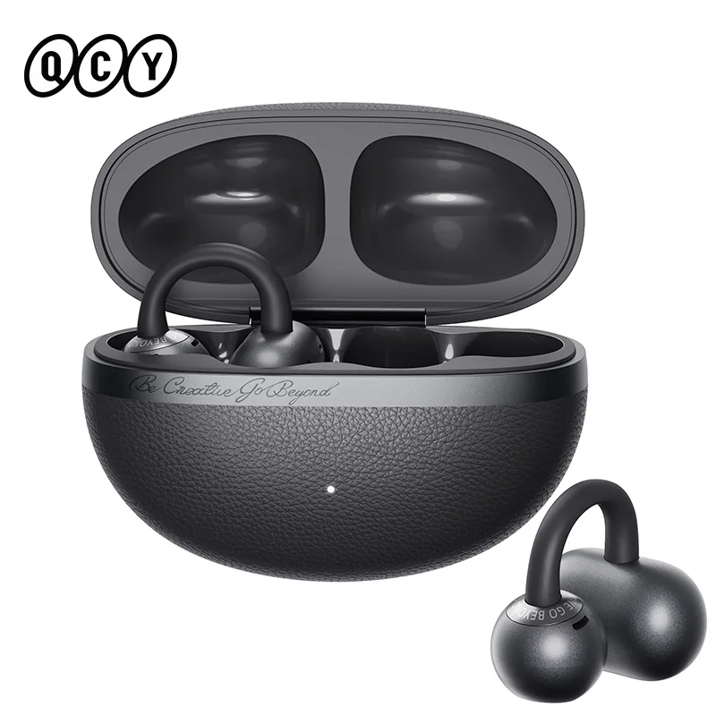 Auriculares inalámbricos QCY CT06 Crossky C50 de diseño abierto, con 4 micrófonos para llamadas, potenciación de bajos, Bluetooth 6.0, auriculares deportivos OWS con clip, 35 horas de duración.