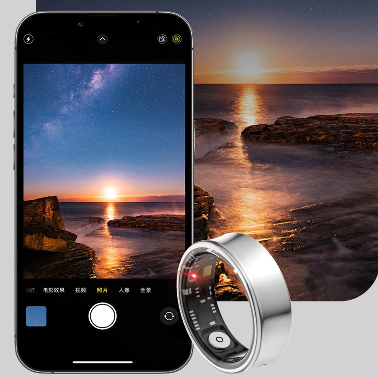 スマートスポーツリング,防水金属リング,健康モニタリング,Bluetoothブレスレット,睡眠カロリー,フィットネス,スマートジュエリー