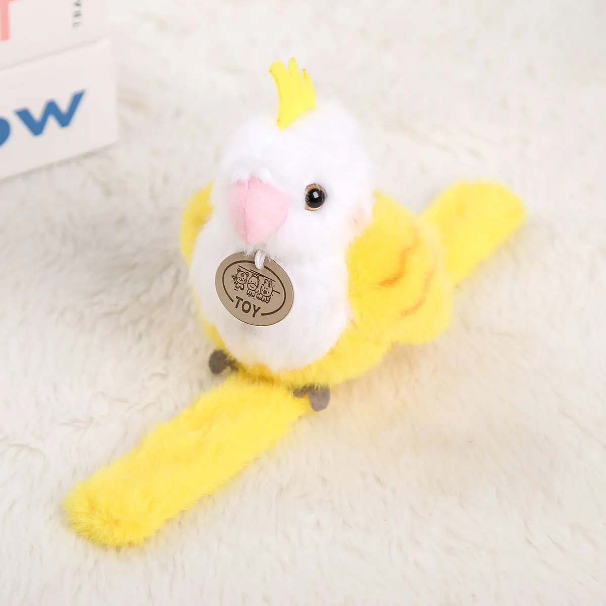 Creative Standing Shoulder Parrot Plush Toy Funny Cute Bird Parrot Series Wrist Snap Circle Bag Pendant Cartoon Doll Toy Gifts