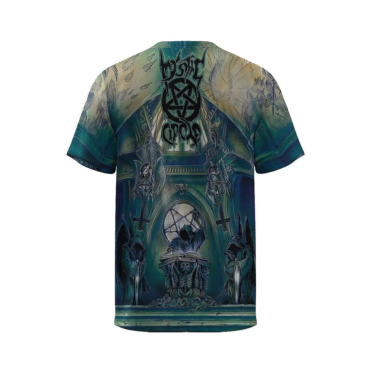 LIASOSO New 3D Printed Tshirt Mystic Circle Rock Band T-Shirt Harajuku Tops Summer Short Sleeve for Men & Women Fashion Style