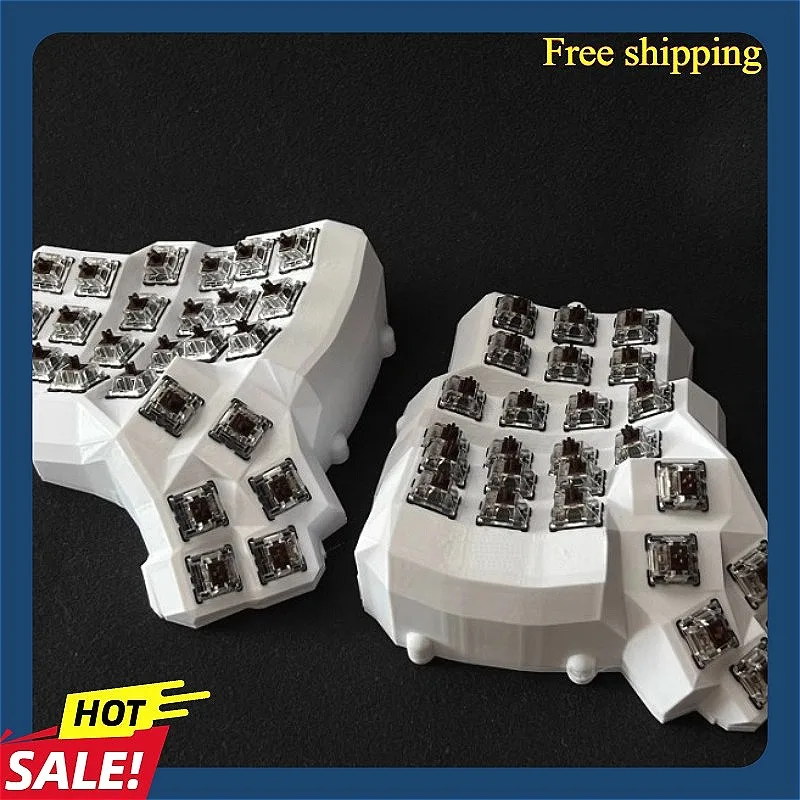 

Dactyl Manuform 4x6 Curved Split Keyboard Kit Wired Solder Split Ergonomic Mechanical Keyboard Gaming and Office Accessories