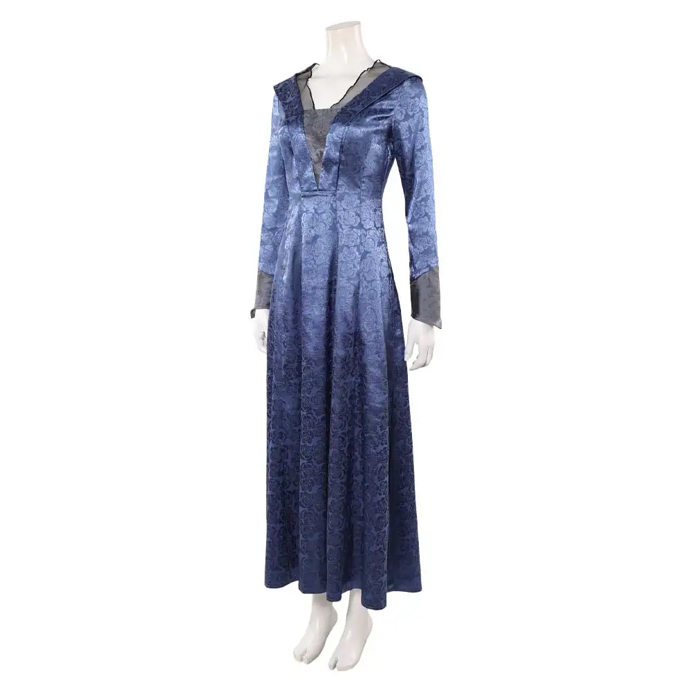 Fantasy Helaena Cosplay Blue Dress 2026 TV Dragon Roleplay Costume Women Clothing Dresses Halloween Carnival Outfits Female Suit view 3