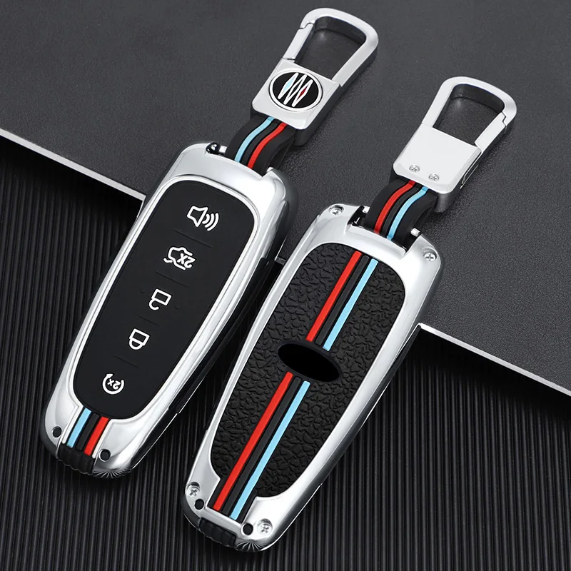 Zinc Alloy Leather Car Remote Key Case Cover Protector For Ford Raptor F150 Explorer Mustang Fusion Escape F250 F350 F450 RAPTOR