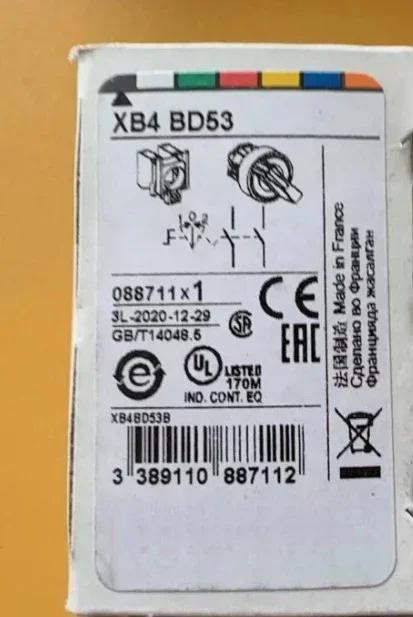 Brand New    XB4-BD53 220V electrical standard XB4BD53 handle stay button switch spring return Fast Delivery
