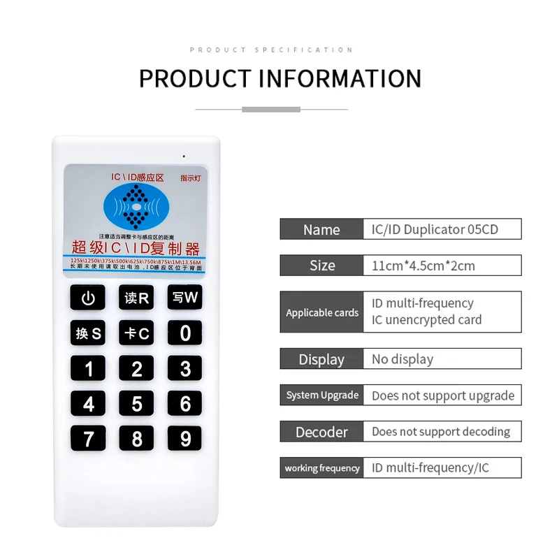 Duplicateur RFID, lecteur NDavid 125 tiens z T5577 ampa er 13.56Mhz UID, carte à puce intelligente, clé ClhbProgrammer Copier