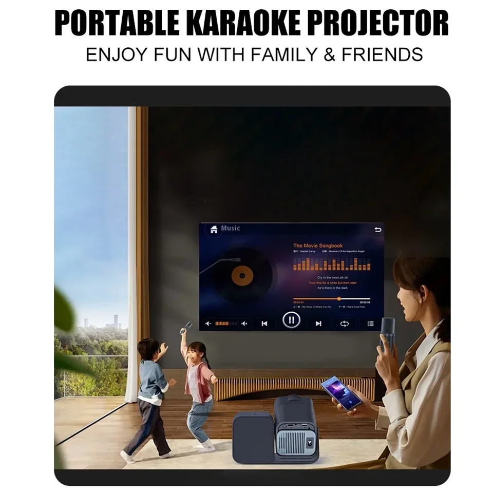 جهاز عرض كاريوكي HT36 4K KTV سينما 300ANSI 1080P 720P 2.4G/5G Wifi6 BT5.0 أندرويد 11 أجهزة عرض مسرح الحفلات الخارجية المنزلية الجديدة #4