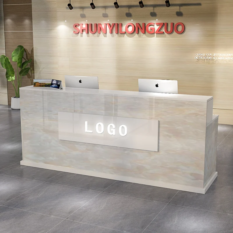 

Creative Aesthetic Reception Desk Classic Versatile Simple Trendy Reception Desks Exquisite Glamour Mostrador Office Furniture
