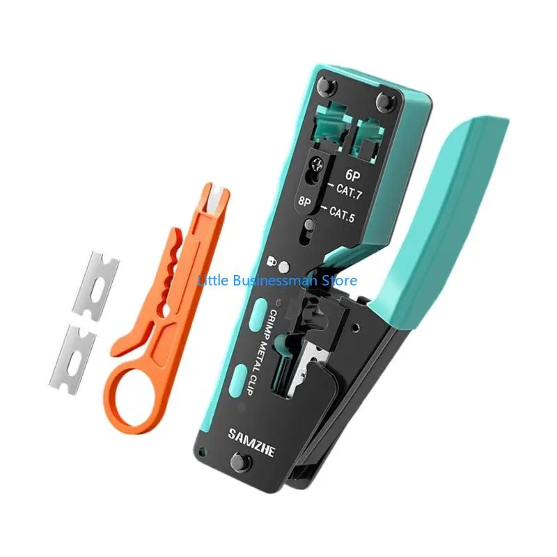 Drahtschneider und Kabelcrimpzange 8P 6P für RJ45 RJ11 Hausverkabelungsreparatur mit strukturiertem für den täglichen – Detail 8