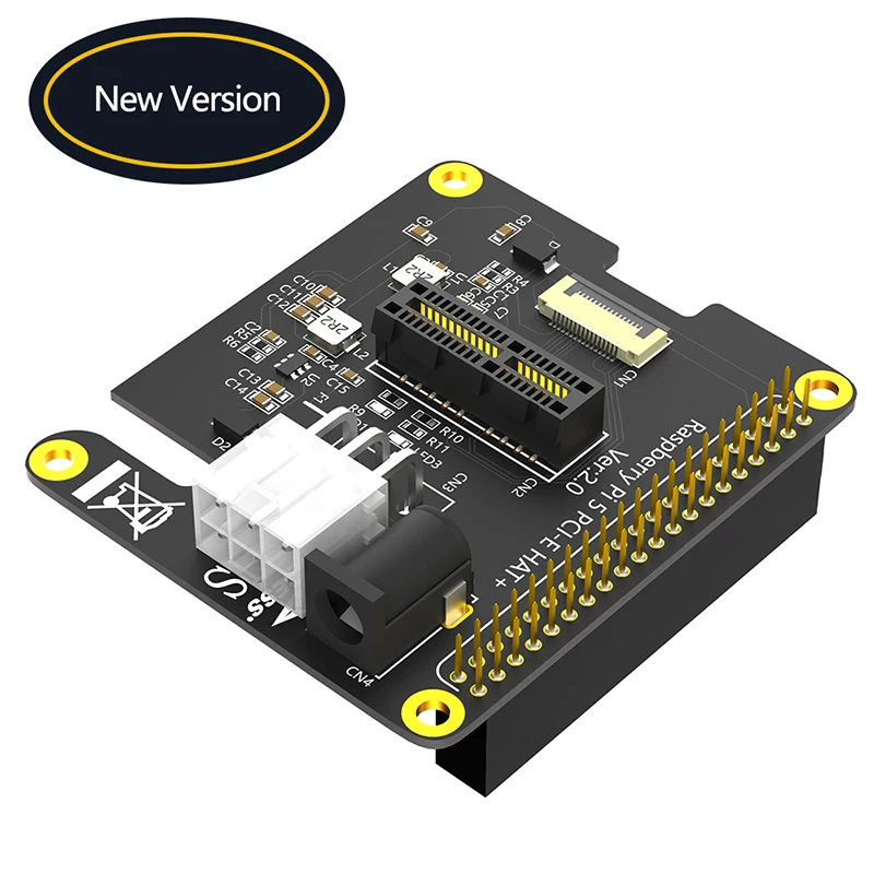 NEW PCI Express PCI-E PCIE X1 Adapter with FFC Cable ATX 6Pin Connector External DC 12V Power 40Pin GPIO Header for Raspberry Pi