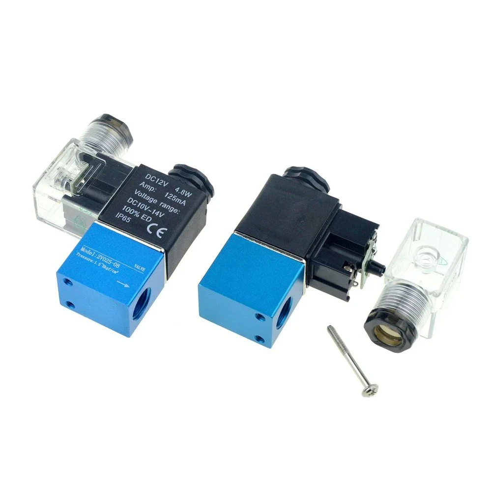 For Installation And Debugging 2 Positions 2 Ports Valve 110v220v Solenoid Valve Low Starting Pressure Manual Device Attached