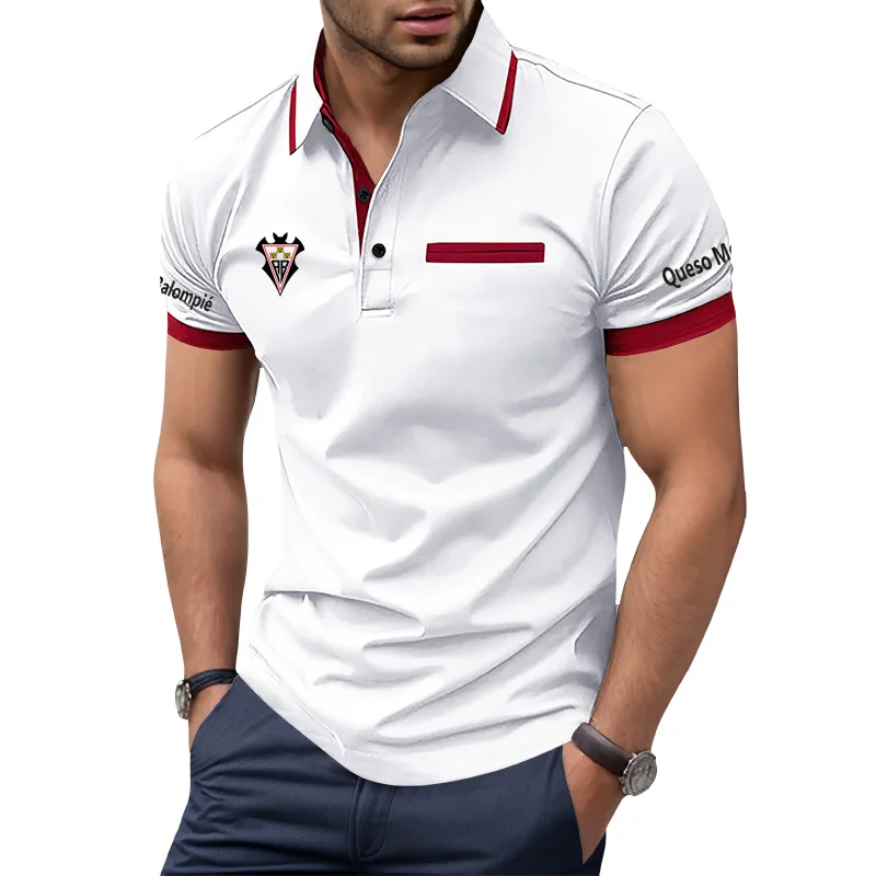 

Men's Summer short sleeved polo shirt business office casual breathable male T-shirt European and American plus size top