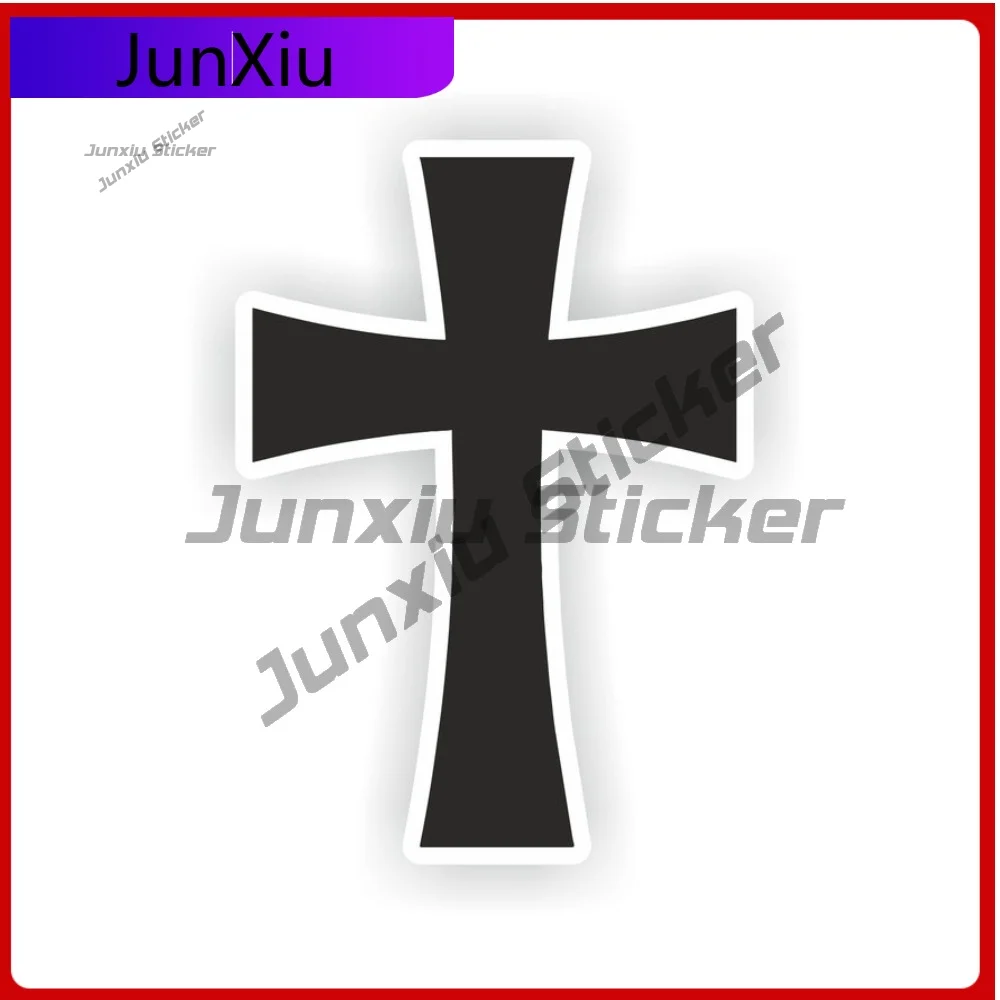 

Cross Black Funny Car Fade Resistant Sticker Decoration Proof Sticker Funny Window Truck Stylish Decal Christianity Anime