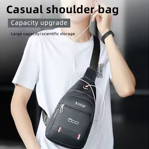 Car Durable Oxford Fabric Crossbody Chest Pack Stylish Sling Bag For FIAT 500 Abarth Punto Tipo Panda Ducato Stilo Fiorino Doblo